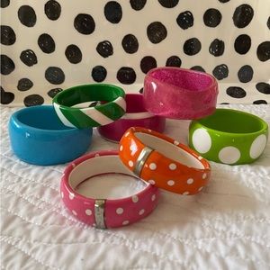 vintage lot of 7 chunky fashion bracelets